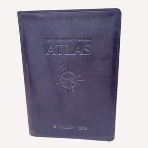 2002 The Traveler's World Atlas Oppenheimer Capital Small Blue Cover Book